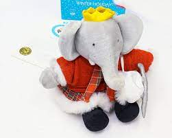 Vintage Babar Plush Toy Christmas Babar Celeste Doll Winter Etsy Elephant Toy Toys Plush Dolls