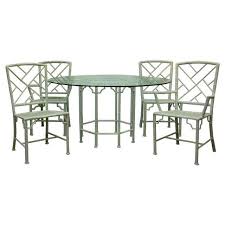 Vintage Metal Faux Bamboo Dining Set Faux Bamboo Dining Set Table And Chair Sets