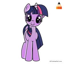 Pretty cartoon horse or pony drawing for beginners.★easy, simple follow along draw. How To Draw Twilight Sparkle My Little Pony Step By Step Tutorials