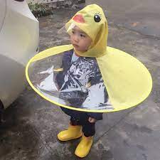 Baby Raincoat Rain Hat Umbrella Cover Cloak Non Handle Rain Capecheckbestprices Com Kids Umbrellas Baby Raincoat Raincoat Kids