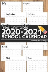 Printable Calendar 2021 January 2021 December 2021 Etsy In 2020 School Calendar Printables School Calendar Printable Calendar Template