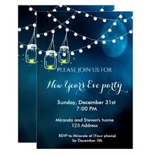 New Year S Eve Party Invitation Night Blue Moon Zazzle Com Christmas Party Invitations Party Invitations Holiday Party Invitations