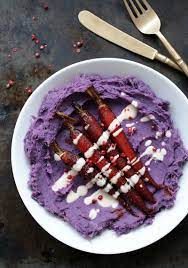 13 Pretty Purple Meatless Eats To Fancy Up Your Plate Carrot Recipes Purple Sweet Potatoes Purple Carrot Meals