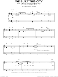 Maybe you would like to learn more about one of these? Starship We Built This City Sheet Music For Piano Solo Pdf