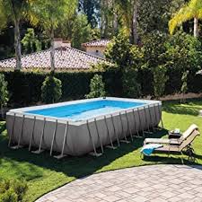 Intex gartenpool family lounge kaufen bei bauhaus: Intex Swimming Pool Rechteck Stahlwand Frame Schwimmbad 732 X 366 X 132cm 28362gs Amazon De Garten