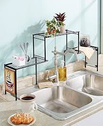 2 tier over sink organizer shelf metal