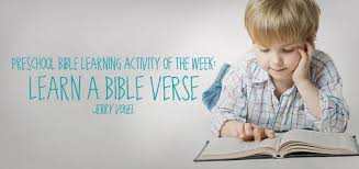 Preschool Bible Learning Activity Of The Week Learn A Bible Verse Childrens Bible Study Bible Study For Kids Preschool Bible