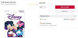 You can buy disney gift cards at a discount at many locations both online and in a store, such as right now the best deal is the $100 bjs disney gift card that costs $95.99. Discount Disney Gift Cards The Best Deals Where To Get Them The Frugal South