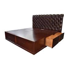 Horrid assembly, cheap qualitylaura1231018the brimnes bedframe is a nightmere; 68 Off Pottery Barn Pottery Barn Stratton Brown Platform King Bed Frame With Storage And Tufted Leather Headboard Beds