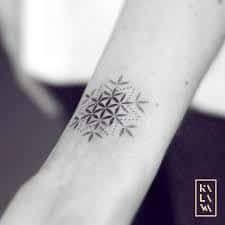 Flower Of Life Tattoo 36 Flower Of Life Tattoo Snow Tattoo Snow Flake Tattoo