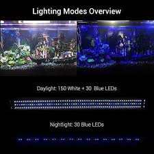Nicrew Nicrew Led Aquarium Light Fish Tank Light With Extendable Brackets 48 Inch 32