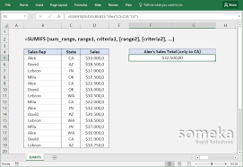 How To Use Excel Sumifs Function Formula Video Examples Excel Excel Formula Function