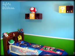 What a fun way to decorate your super mario brothers party space. Super Mario Wall Decor Hudson Would Love This Super Mario Room Mario Room Girls Room Diy
