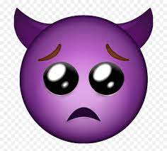 Emoji Sad Devil Purple Aesthetic Cartoon Purple Emoji Devil Free Transparent Emoji Emojipng Com