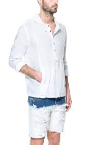 Image 1 Of Hooded Linen Shirt From Zara Linen Shirt Men Linen Men Shirt Linen Shirt