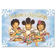 It's the moment to slow down to appreciate all the good things that from traditional and timeless designs to more modern afrocentric cards that represent our black communities today, you'll find a christmas card. Little Angels African American Christmas Cards Box Set Of 15 The Black Art Depot