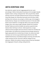 Email documents similar to mendalami pemahaman berkaitan akta kontrak 1950. Akta Kontrak 1950
