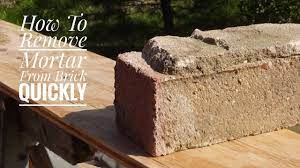 A hammer drill mounted on a saw horse seems to be the quickest way. How To Remove Mortar Or Cement From Bricks Quickly Youtube
