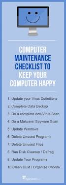 Computer Maintenance Checklist Computer Maintenance Computer Help Computer Technology