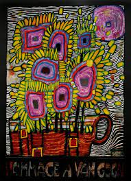 Customize your hundertwasser print with hundreds of different frames and mats, if desired. Hundertwasser Poster Hommage A Van Gogh 59 X 84 Cm