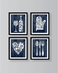 Blue Modern Kitchen Art Dining Room Wall Art Kitchen Print Etsy In 2021 Kitchen Wall Art Set Kitchen Art Modern Kitchen Art