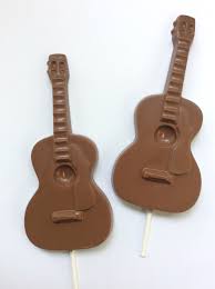 12 Chocolate Guitar Pops Chocolate Acoustic Guitar Favors Etsy Chocolate Chocolate Pops Acoustic Guitar