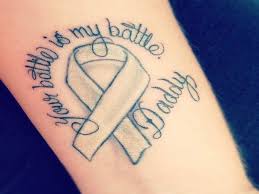 See more ideas about cancer ribbon tattoos, tattoos, ribbon tattoos. Daddy Battle Tattoo Cancer Ribbon Tattoos Dad Tattoos Tattoos