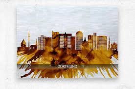 Hand drawn touristic art in high quality. Dortmund Germany Skyline Towseef Dar