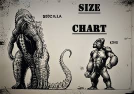 The monsterverse's next battle is mechagodzilla vs kong. Size Chart By Https Www Deviantart Com Thegreatestloverart On Deviantart Godzilla Funny Kong Godzilla King Kong Vs Godzilla