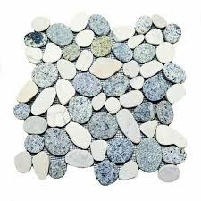 The random pieces of tile shaped like natural smooth river rock is at home in your kitchen or bathroom and will surely become a centerpiece of your home, restaurant or commercial space. Natural Black Gray Grey Pebble Tile River Rock Stone Floor Bathroom Shower For Sale Online Ebay