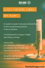 A Just Finishing Candle A Poem By Rumi Rumi Poem Rumi Poems