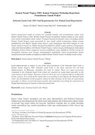 Caramilik tanah pertanian dan reformasi tanah di malaysia : Pdf Kanun Tanah Negara 1965 Kajian Tinjauan Terhadap Keperluan Pendaftaran Tanah Wakaf National Land Code 1965 And Requirements For Wakaf Land Registration