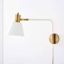 West Elm Rejuvenation Cylinder Sconce Adjustable White Wall Lamp Sconces Sconces Bedroom