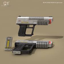 Sci Fi Pistol 3d Model Sci Fi Pistol Sci Fi Guns