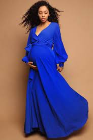 New Kate Gown Blue Maternity Dress Baby Shower Dresses Royal Blue Maternity Dress