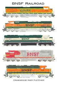 Bnsf By Andy Fletcher Train Drawing Model Trains Train Posters