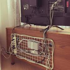 she organized her computer cords like this i want to try this later so cool repin home organization hacks home organization home diy