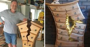 Retired Carpenter Creates Whimsical Furniture That Looks Impossible Inspiremore In 2020 Weird Furniture Whimsical Furniture Cabinet Makers
