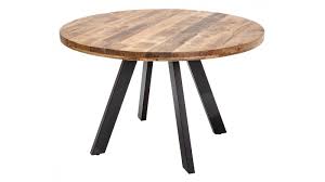 Table A Manger Ronde En Bois De Manguier Massif Davis Gdegdesign Une table de cuisine avec 4 chaises en bois massif acajou ,plateau tournant au centre de la table.40pouces rallonges fermés et 60 pouces rallonges ouvertes. bois de manguier massif davis