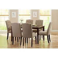Dining chair——aristocratic style dining chair noble and elegant solid wood tufted dining chair dining room set (set of 2) find my store. Sale 7 Piece Diningtablechairsset For 6 Solid Wood Kitchen Room Family Beige Mocha Ebay Tufted Dining Chairs Dining Room Sets Dining Chairs
