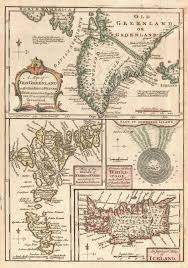 1747 Map Of Greenland Iceland And The Faroe Islands Map Ancient Maps Greenland