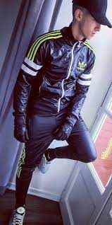 Adidaspoika Mens Leather Pants Mens Leather Clothing Mens Outfits