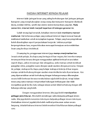 Pdf pengaruh peranti teknologi kepada perkembangan sosial dan permasalahan kesihatan kanak. Faedah Internet Kepada Pelajar
