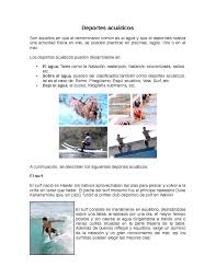 Es uno de los deportes acuáticos más legendarios que podemos encontrarnos en el territorio marino. Deportes Acuaticos Que Se Practican En El Agua Docsity
