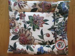Tucker resist porcelain waverly fabricby the fabric co. Green Mauve Blue Detailed Flowers On Off White Upholstery Fabric Bed 17 X19 Rational Animal Shop Online Store Powered By Storenvy