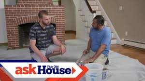 The corbels, brackets, eaves and tudor trim are stained in minwax special walnut. How To Whitewash Brick With Paint Ask This Old House Youtube