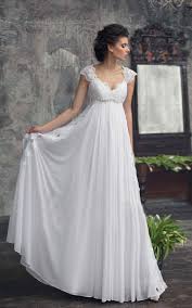 Check spelling or type a new query. Romantisches V Ausschnitt Brautkleid Empire Schwanger Strand Lang Chiffon Spitze