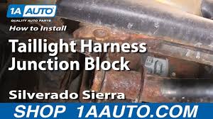 Service 4wd light es on 2005 chev silverado 4x4 with a 5.3 v8. How To Replace Tail Light Combination Junction Block 99 04 Gmc Sierra 2500 Youtube