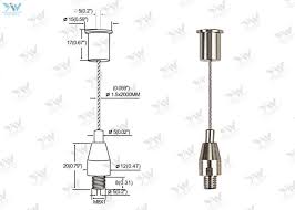 Self Locking Single String Light Suspension Kit 1 5 Mm Stainless Steel Wire Hanging Kit