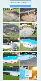Achtformpools Achtformpool Stepbystep Einfach Montage Eines Pool Diy Ist Die Sostep By Step So Pool Landscaping Pool Steps Swimming Pools Backyard